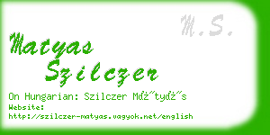 matyas szilczer business card